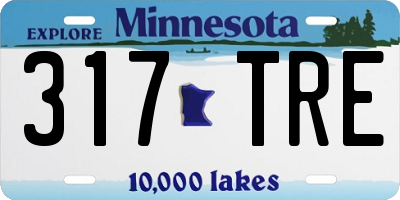 MN license plate 317TRE