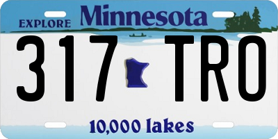 MN license plate 317TRO