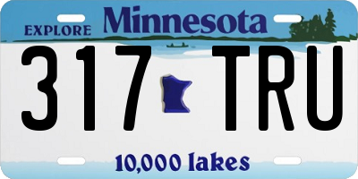 MN license plate 317TRU