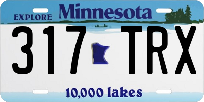 MN license plate 317TRX