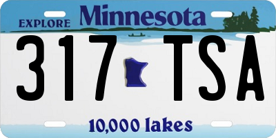 MN license plate 317TSA
