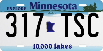MN license plate 317TSC