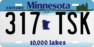 MN license plate 317TSK
