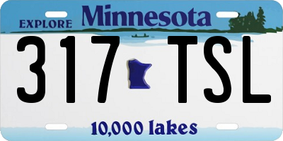 MN license plate 317TSL