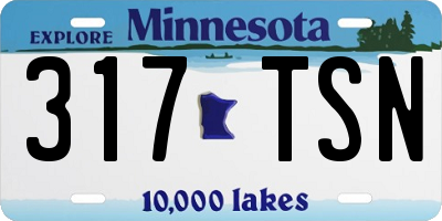 MN license plate 317TSN