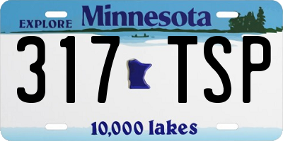 MN license plate 317TSP