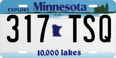 MN license plate 317TSQ