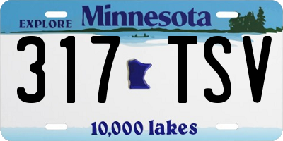 MN license plate 317TSV