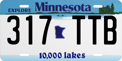 MN license plate 317TTB