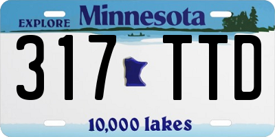 MN license plate 317TTD