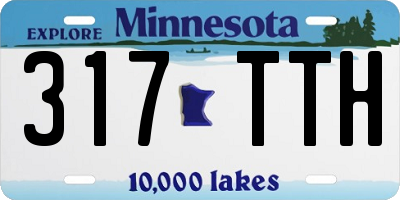 MN license plate 317TTH
