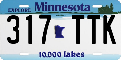 MN license plate 317TTK