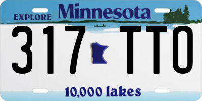 MN license plate 317TTO