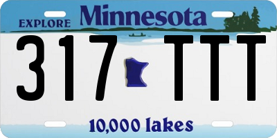 MN license plate 317TTT