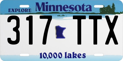 MN license plate 317TTX