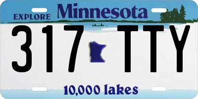 MN license plate 317TTY
