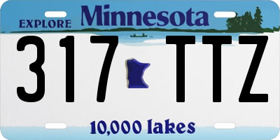 MN license plate 317TTZ