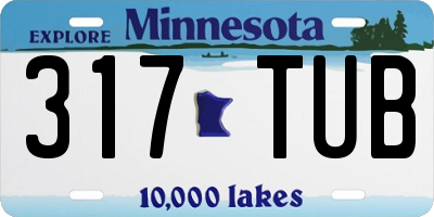 MN license plate 317TUB