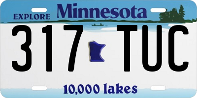 MN license plate 317TUC