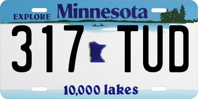 MN license plate 317TUD