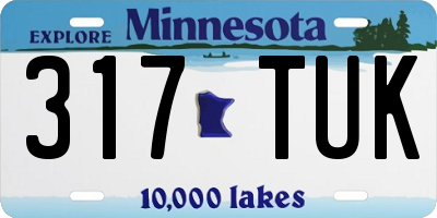 MN license plate 317TUK