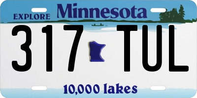 MN license plate 317TUL