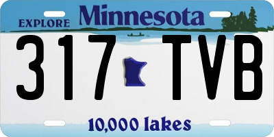 MN license plate 317TVB