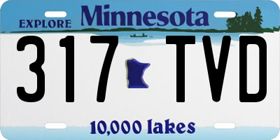 MN license plate 317TVD