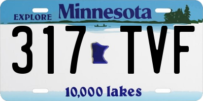 MN license plate 317TVF