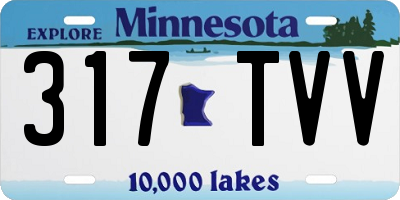 MN license plate 317TVV