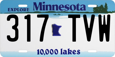 MN license plate 317TVW