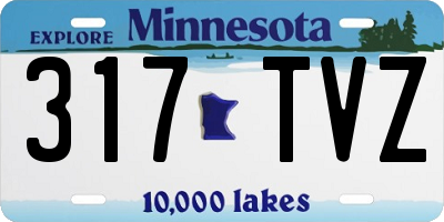 MN license plate 317TVZ