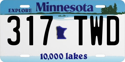 MN license plate 317TWD