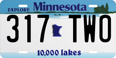 MN license plate 317TWO
