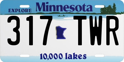 MN license plate 317TWR