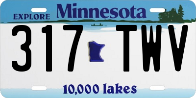 MN license plate 317TWV