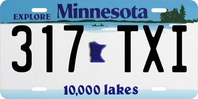MN license plate 317TXI