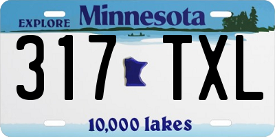 MN license plate 317TXL