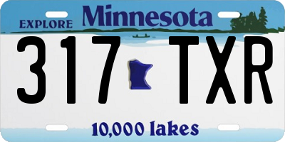 MN license plate 317TXR