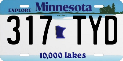MN license plate 317TYD