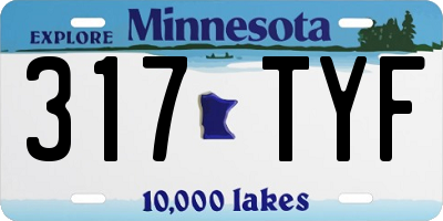 MN license plate 317TYF