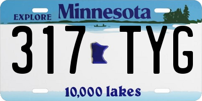 MN license plate 317TYG