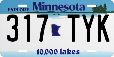 MN license plate 317TYK