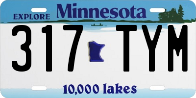 MN license plate 317TYM