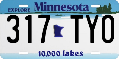 MN license plate 317TYO