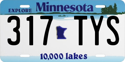 MN license plate 317TYS