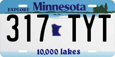 MN license plate 317TYT