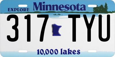 MN license plate 317TYU