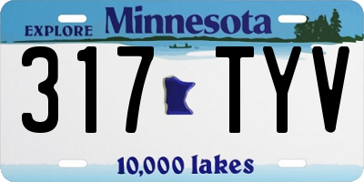 MN license plate 317TYV