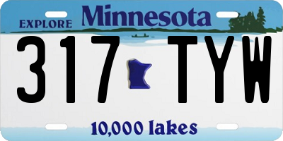 MN license plate 317TYW